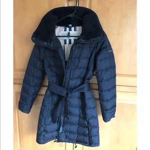 New with tags Burberry Puffer coat with belt.
